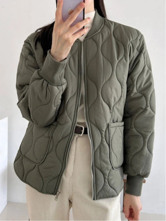 「年末前の大感謝祭」キルティング ジャケット レディース 防寒 軽量 あったか カジュアル アウター 秋冬 コーデ おしゃれ スタンドカラー ジップアップ ゆったり 体型カバー 通勤 アウトドア ID2239