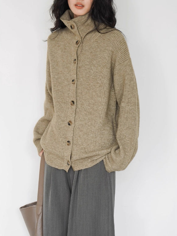 「この価格、今だけ！」ボタン 秋冬 ニットカーディガン レディース ボタニカル ノア ゆったり 長袖 厚手 暖かい おしゃれ 上品 デイリー 新作 ID2112