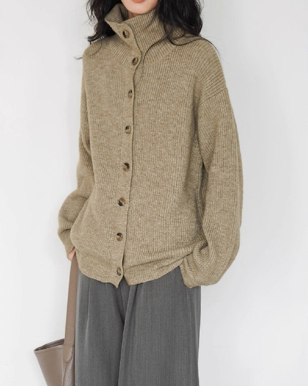 「この価格、今だけ！」ボタン 秋冬 ニットカーディガン レディース ボタニカル ノア ゆったり 長袖 厚手 暖かい おしゃれ 上品 デイリー 新作 ID2112