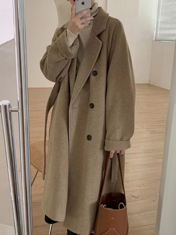 「タイムセール中！」上品 シンプル ロングコート レディース オーバーサイズ 体型カバー 無地 アウター 通勤 きれいめ 大人カジュアル ID2212