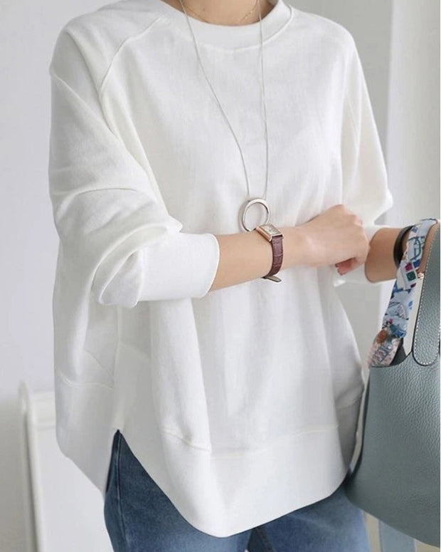 無地 スウェット トレーナー レディース 長袖 クルーネック ゆったり シンプル カジュアル 通勤 通学 体型カバー おしゃれ トップス 秋冬 新作 人気 ID1883