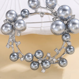 ランキング1位！ブローチ フォーマル 卒業式 卒園式 入学式 入園式 セレモニー ママスーツ パール キュービックジルコニア ピン 華やか 大人 上品 ゴールド シルバー チャコール ID1270