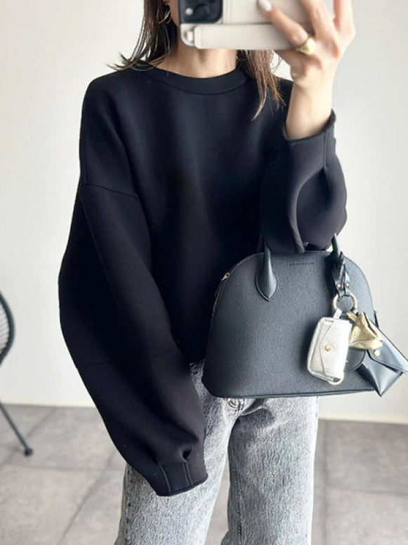 スウェット レディース サイドジップ トップス 長袖 ゆったり シンプル カジュアル 体型カバー 秋冬 トレーナー 大人カジュアル おしゃれ 上品コーデ ID1814