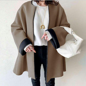 5色展開 ノーカラー コート レディース ロングコート アウター 無地 シンプル 上品 カジュアル 通勤コート オフィス 防寒 体型カバー 秋冬新作 ID1720