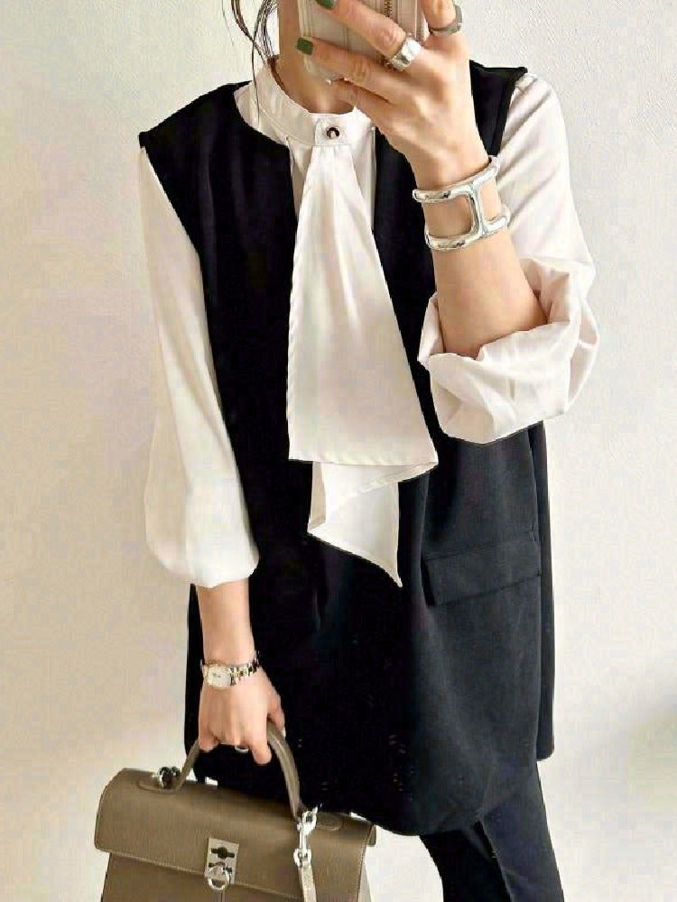 「72H限定！半額以下！」3色展開 パンツセット 2点SET 入学式 入園式 卒業式 卒園式 七五三 結婚式 コンサバ 無地 トップス＋ハイウエストパンツ ID210