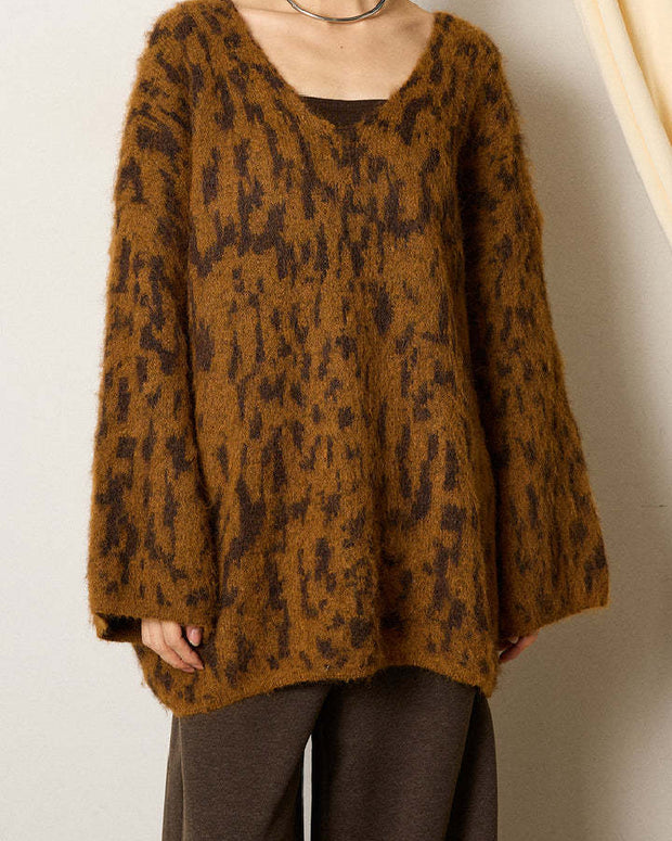 「限定価格は今だけ！」ふわふわ 暖かい ゆったり Vネック ニット セーター レディース 上品 大人可愛い 秋冬 トップス ID2257