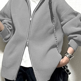 ID123 Cardigan, Loose Fit, Simple, Knit, Long Sleeve, Outerwear, Loose Fit, Casual, Stylish, Feminine, Clean-cut, Basic Coordination, Easy to Mix and Match 