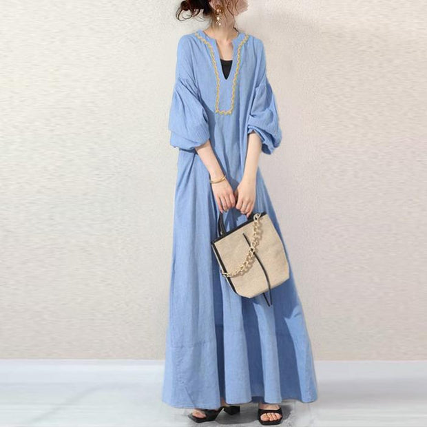 ワンピース カジュアル 無地 半袖 バルーンスリーブ 通勤スタイル シャツワンピース ゆったり シンプル おしゃれ きれいめ系 デイリーコーデ ID259