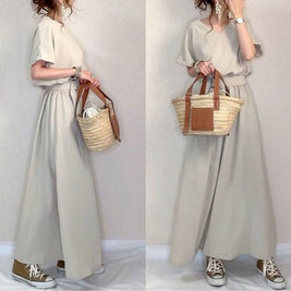 お見逃しなく！ ワンピース スリム見え エレガント 通勤スタイル ウエストマーク 無地 ロング丈 シンプル きれいめ系 フェミニン おしゃれ デイリーコーデ ID246