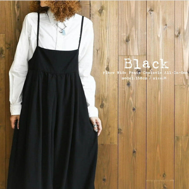サロペット レディース ワイドパンツ オールインワン 無地 ゆったり 体型カバー カジュアル おしゃれ 重ね着 春夏秋 新作 ID1510