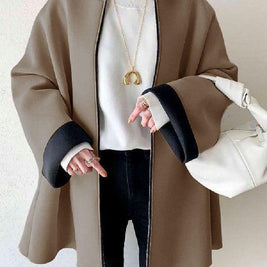 5色展開 ノーカラー コート レディース ロングコート アウター 無地 シンプル 上品 カジュアル 通勤コート オフィス 防寒 体型カバー 秋冬新作 ID1720