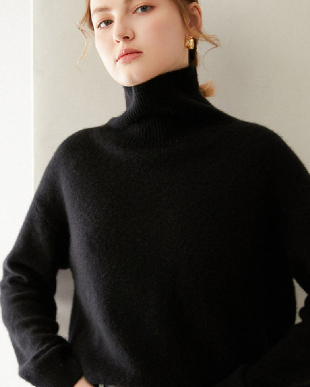 8色展開 タートルネック ニット レディース ハイネック セーター 無地 シンプル ゆったり 暖かい 柔らかい 体型カバー カジュアル 大人可愛い 秋冬 新作 ID1993