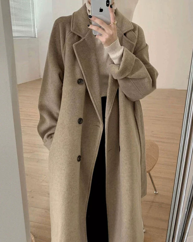 「タイムセール中！」上品 シンプル ロングコート レディース オーバーサイズ 体型カバー 無地 アウター 通勤 きれいめ 大人カジュアル ID2212