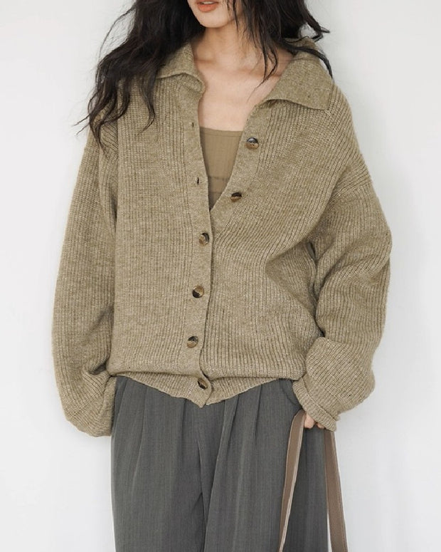 「この価格、今だけ！」ボタン 秋冬 ニットカーディガン レディース ボタニカル ノア ゆったり 長袖 厚手 暖かい おしゃれ 上品 デイリー 新作 ID2112