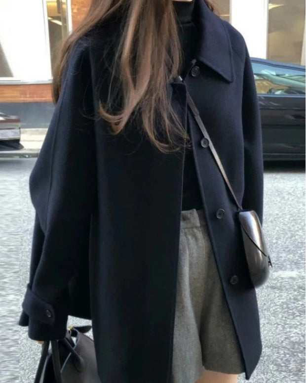 「年末前の大感謝祭」ウールコート アウター レディース Aライン ゆったり ショート丈 無地 通勤 きれいめ カジュアル 大人女子 秋冬 新作 ID2236