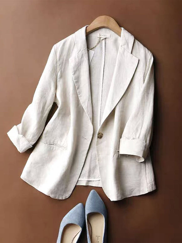 6色展開 テーラードジャケット レディース 七分袖 薄手 アウター オフィス 通勤 OL 羽織り シンプル きれいめ カジュアル 着回し 人気 新作 ID1503