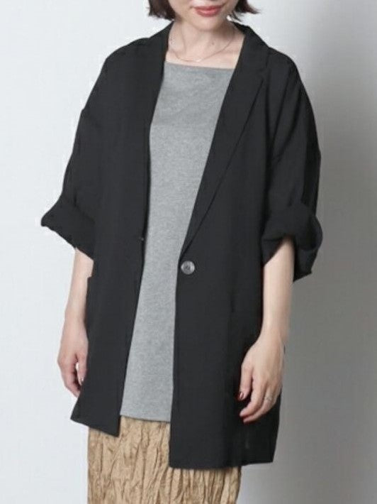 ジャケット レディース 秋 薄手 アウター 長袖 シンプル 無地 テーラードジャケット ゆったり 体型カバー おしゃれ カジュアル 通勤 オフィスカジュアル 羽織り 大人女子 人気 入学式 卒業式 入園式 4色展開 ID1379