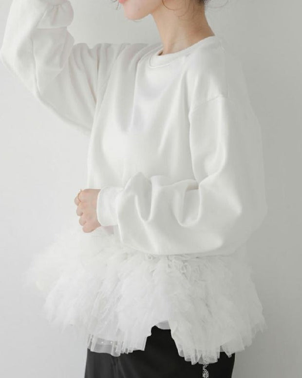 ゆったり 秋冬 メッシュ 拼接 パーカー インスタ 人気 甘い レディース トップス 上品 おしゃれ 快適 着心地 素材 シルエット トレンド デイリー カジュアル 大人 女性 フェミニン 透け感 軽量 ID2023