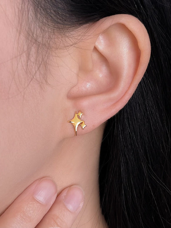 スター ピアス レディース メタル イヤリング シンプル おしゃれ 小ぶり ゴールド 上品 大人可愛い カジュアル デイリー アクセサリー ID1823