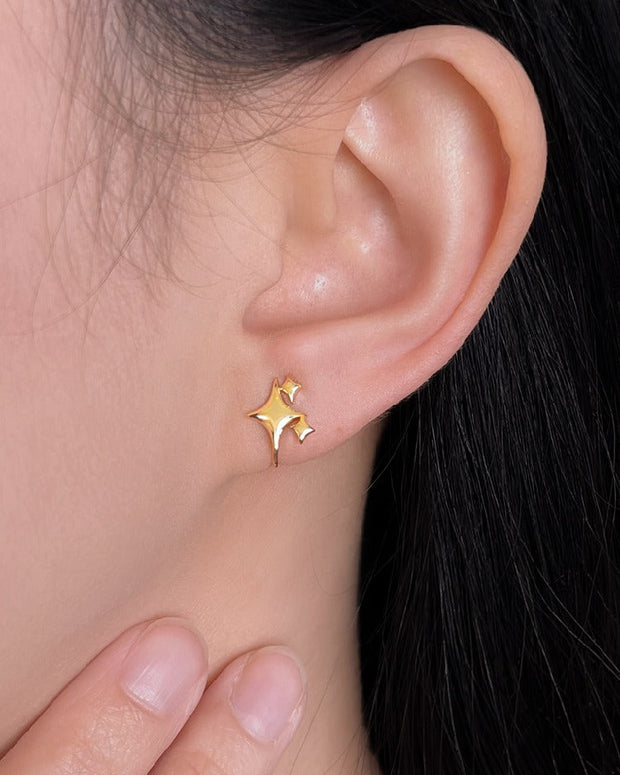 スター ピアス レディース メタル イヤリング シンプル おしゃれ 小ぶり ゴールド 上品 大人可愛い カジュアル デイリー アクセサリー ID1823