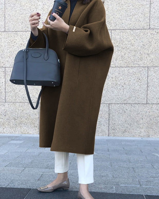 7色展開 ウールコート レディース ノーカラー ミディアム丈 シンプル 上品 きれいめ 通勤 通学 ゆったり 大人カジュアル 秋冬新作 ID1838