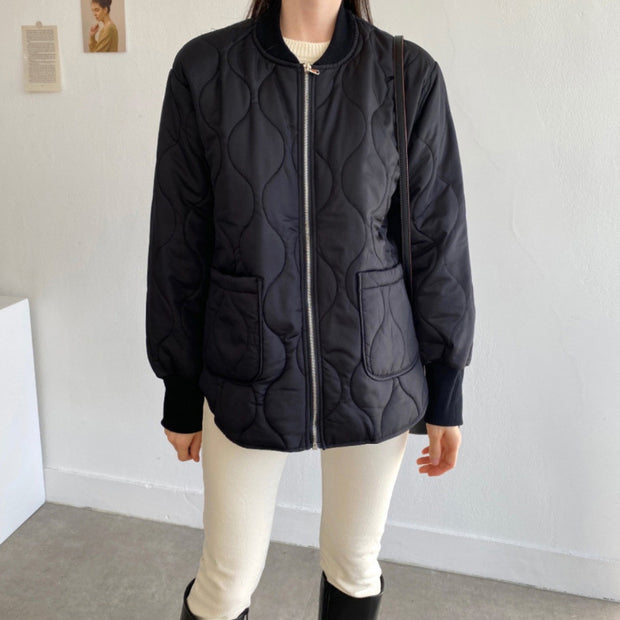 「年末前の大感謝祭」キルティング ジャケット レディース 防寒 軽量 あったか カジュアル アウター 秋冬 コーデ おしゃれ スタンドカラー ジップアップ ゆったり 体型カバー 通勤 アウトドア ID2239