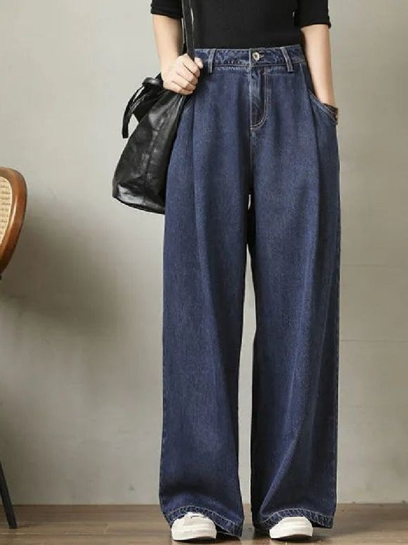 大きいサイズ レディース デニムパンツ ジーンズ デニム パンツ ワイドパンツ ジーパン チノパン 低身長 ワイドパンツ ボトム 体型カバー ゆったり ワイドデニム  ID1423