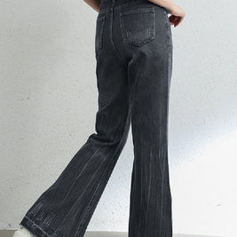 デニムパンツ レディース フレアパンツ ハイウエスト ワイドレッグ ジーンズ 美脚効果 カジュアル 着回し 通勤 通学 春夏秋 冬までロングシーズン対応 おしゃれ 人気 定番アイテム ID1630