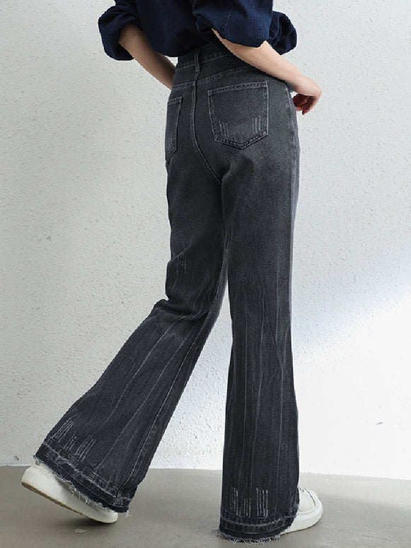 デニムパンツ レディース フレアパンツ ハイウエスト ワイドレッグ ジーンズ 美脚効果 カジュアル 着回し 通勤 通学 春夏秋 冬までロングシーズン対応 おしゃれ 人気 定番アイテム ID1630