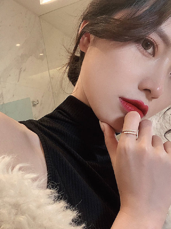 パール リング レディース 華奢 シンプル エレガント おしゃれ フリーサイズ 調整可能 アクセサリー 高見え デイリー デート 結婚式 フォーマル ID1569