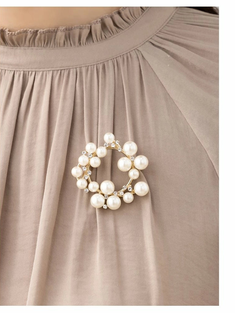 ランキング1位！ブローチ フォーマル 卒業式 卒園式 入学式 入園式 セレモニー ママスーツ パール キュービックジルコニア ピン 華やか 大人 上品 ゴールド シルバー チャコール ID1270