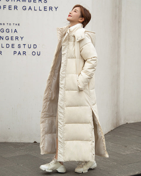 ロング 中綿コート レディース フード付き 軽量 防寒 あったか ゆったり 体型カバー シンプル カジュアル ロング丈 アウター 秋冬 新作 ID2171