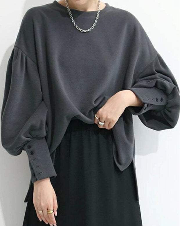 スウェット レディース 長袖 トレーナー 無地 クルーネック ゆったり 体型カバー カジュアル シンプル 秋冬 おしゃれ プルオーバー トップス 大人女子 学生 通勤 デイリーウェア ID1652