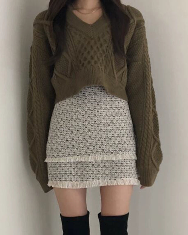 バックリボン ニット レディース 可愛い 編み柄 おしゃれ 体型カバー ゆったり 秋冬 トップス ガーリー ID2185