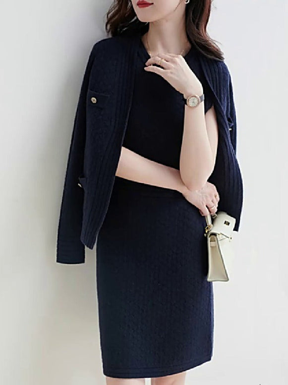 スーツ レディース 2点セット 入学式 ママスーツ 卒業式 ワンピーススーツ 卒園式 入園式 セットアップ セレモニースーツ ワンピース カーディガン ニット フォーマル お宮参り 母親 ママ 大きいサイズ 結婚式 七五三 ID1421