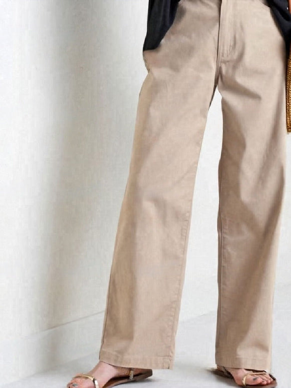 リラックス ワイドパンツ カーキ 大人気爆売れ中 ゆったりシルエット 通勤 カジュアル 体型カバー レディース ID1158